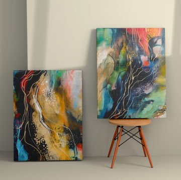 2 Parçalı Kanvas Tablo 100cm x 140cm - 2 Parça