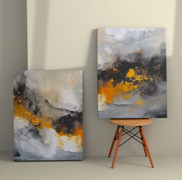 2 Parçalı Kanvas Tablo 30cm x 40cm - 2 Parça