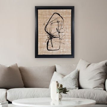 Siyah L Çerçeveli Tablo 36cm x 46cm
