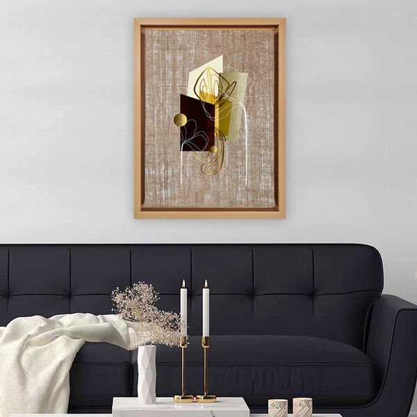 Naturel L Çerçeveli Tablo 66cm x 96cm