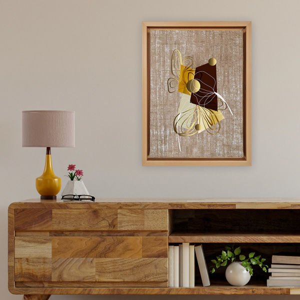 Naturel L Çerçeveli Tablo 66cm x 96cm