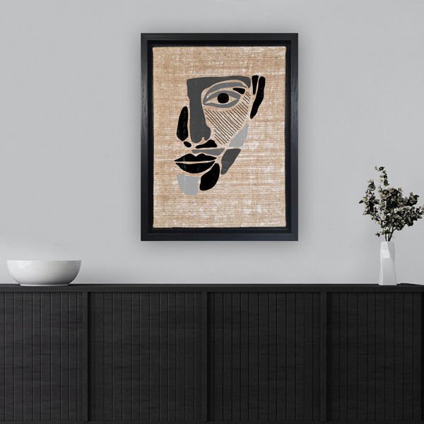 Siyah L Çerçeveli Tablo 46cm x 66cm