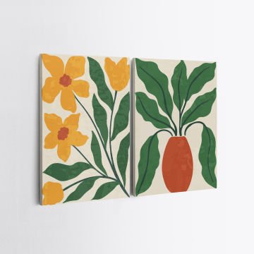 2 Parçalı Kanvas Tablo 100cm x 140cm - 2 Parça