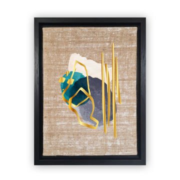 Siyah L Çerçeveli Tablo 96cm x 136cm