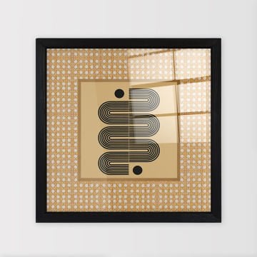 Siyah Çerçeveli Hasır Baskı Cam Tablolar