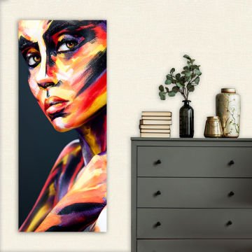 Dikey Kanvas Tablo 60cm x140cm