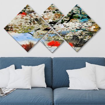 4 Parçalı Mdf Tablo