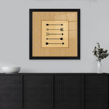 Siyah Çerçeveli Hasır Baskı Cam Tablolar