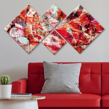 4 Parçalı Mdf Tablo