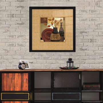 Siyah Çerçeveli Hasır Baskı Cam Tablolar