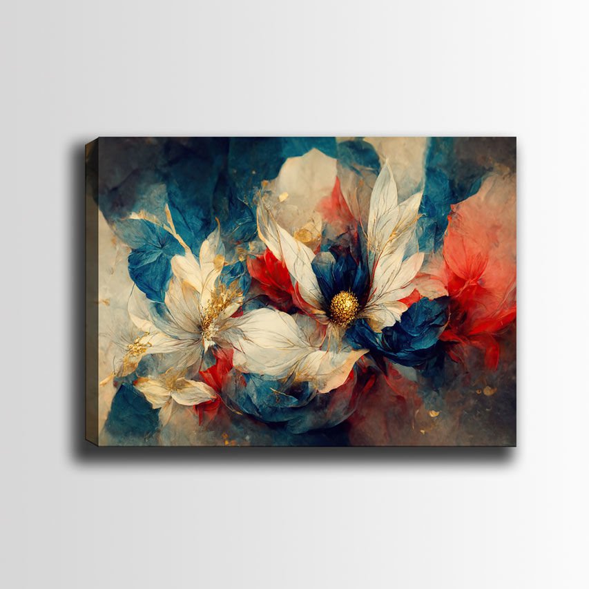 Çiçek Kanvas Tablo 100cm x 140cm