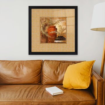 Siyah Çerçeveli Hasır Baskı Cam Tablolar