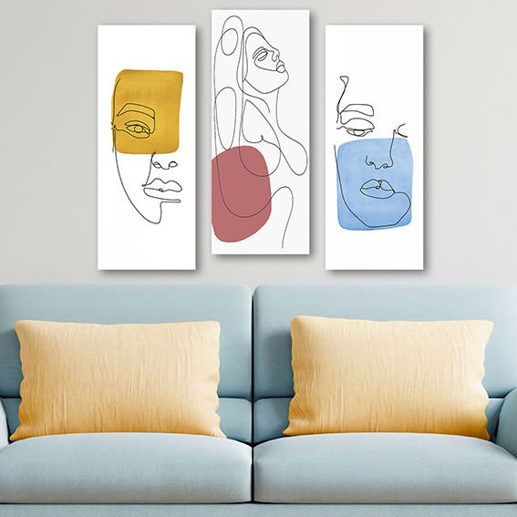 3 Parçalı Mdf Tablolar 20cm x 50cm