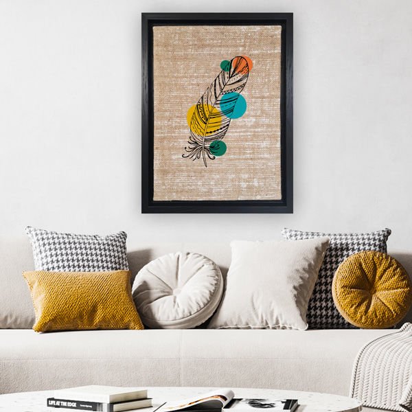 Siyah L Çerçeveli Tablo 66cm x 96cm