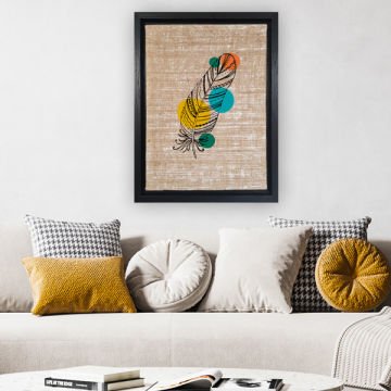 Siyah L Çerçeveli Tablo 66cm x 96cm