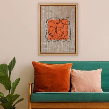Naturel L Çerçeveli Tablo 96cm x 136cm