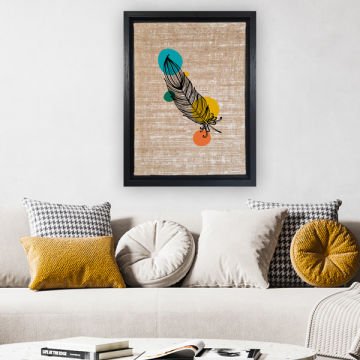 Siyah L Çerçeveli Tablo 96cm x 136cm