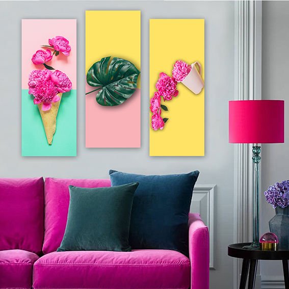 3 Parçalı Mdf Tablo 20cm x 50cm