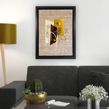 Siyah L Çerçeveli Tablo 46cm x 66cm