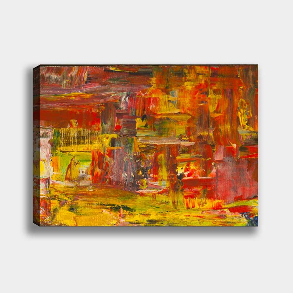 Sarı Soyut Kanvas Tablo 70cm x 100cm