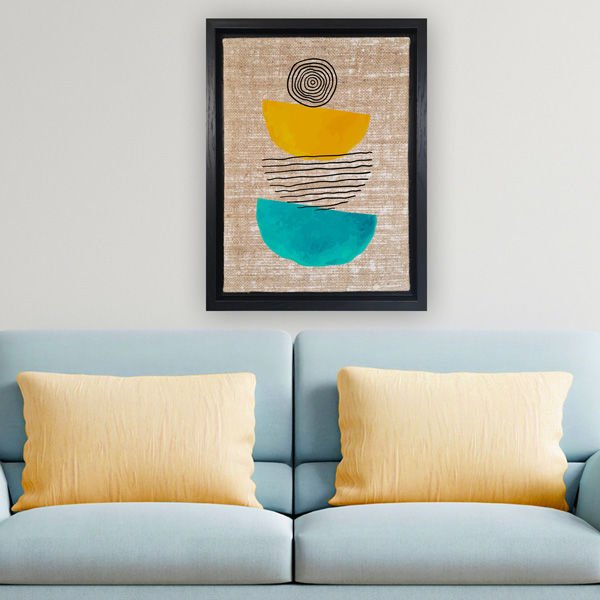 Siyah L Çerçeveli Tablo 96cm x 136cm