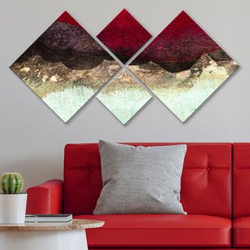 4 Parçalı Mdf Tablo