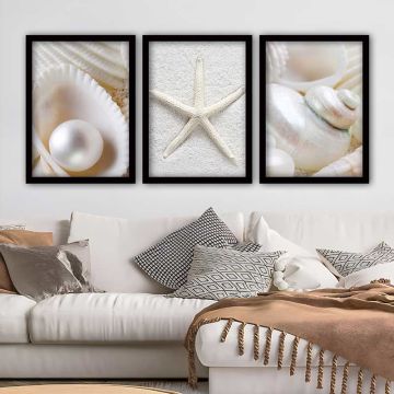 3 Parçalı Çerçeveli Tablo 35cm x 45cm