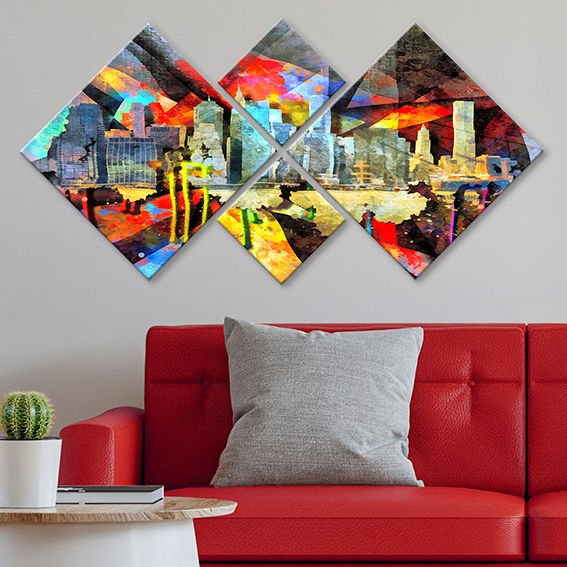 4 Parçalı Mdf Tablo