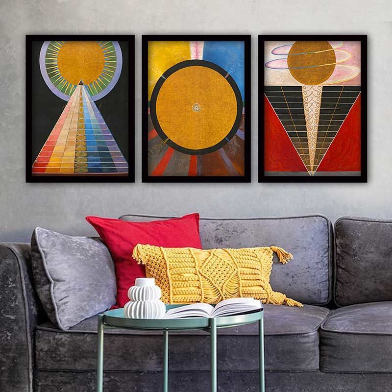 3 Parçalı Çerçeveli Tablo 55cm x 75cm