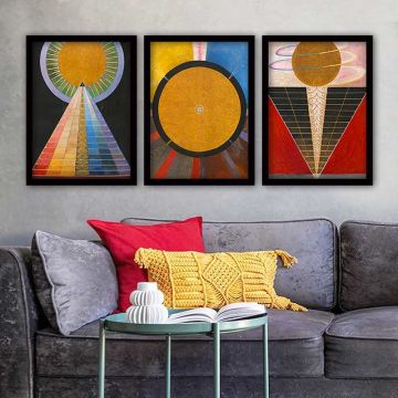 3 Parçalı Çerçeveli Tablo 55cm x 75cm