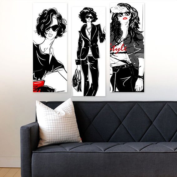 3 Parça Mdf Tablo 20cm x 50cm