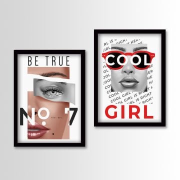 2 Parçalı Siyah Çerçeveli Tablo