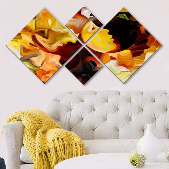 4 Parçalı Mdf Tablo