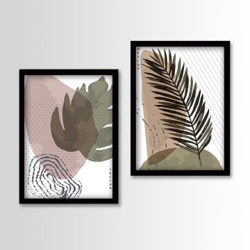 2 Parçalı Siyah Çerçeveli Tablo