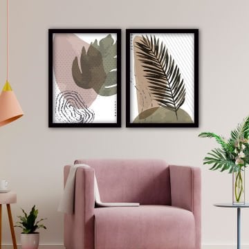 2 Parçalı Siyah Çerçeveli Tablo