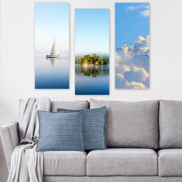 3 Parçalı Mdf Tablolar 20cm x 50cm