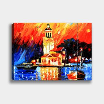 Kız Kulesi Manzara Kanvas Tablo 50cm x 70cm