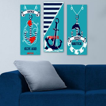 3 Parçalı Mdf Tablolar 20cm x 50cm