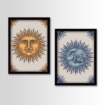 2 Parçalı Siyah Çerçeveli Tablo