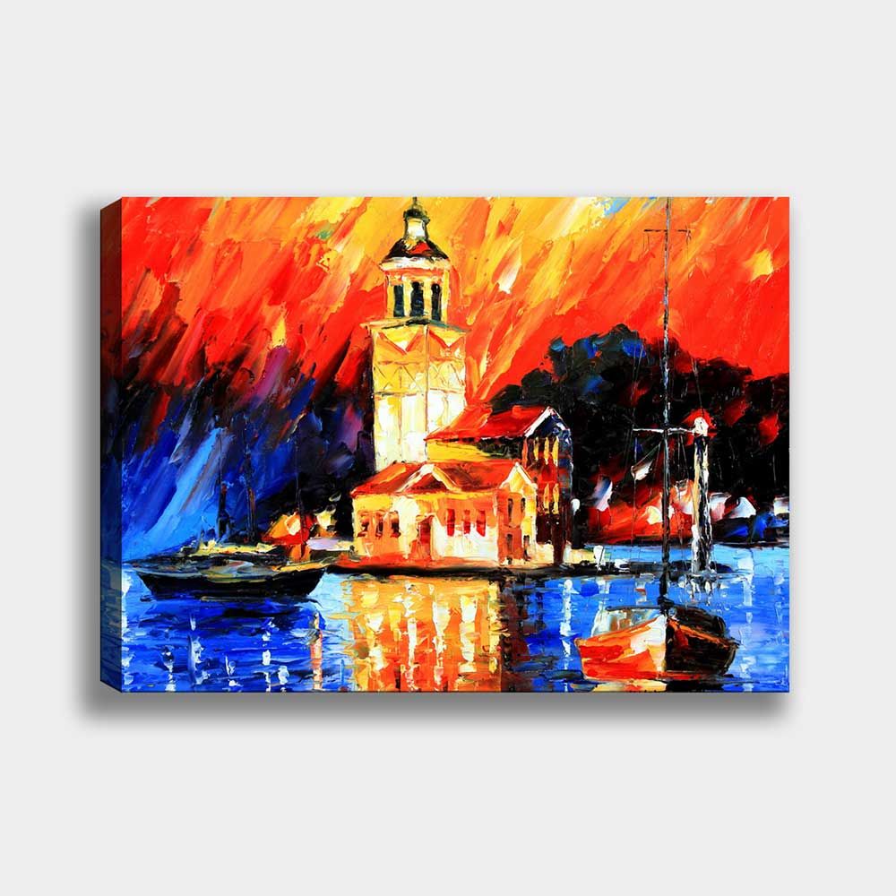 Kız Kulesi Manzara Kanvas Tablo 140cm x 200cm