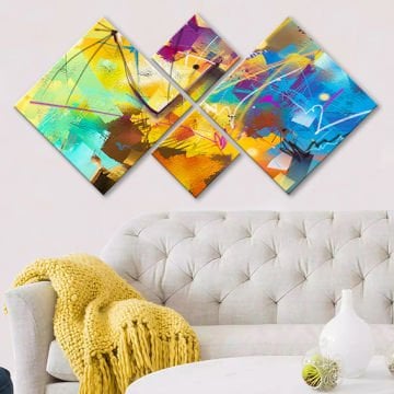 4 Parçalı Mdf Tablo