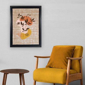 Siyah L Çerçeveli Tablo 96cm x 136cm