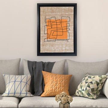Siyah L Çerçeveli Tablo 46cm x 66cm