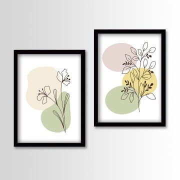 2 Parçalı Siyah Çerçeveli Tablo