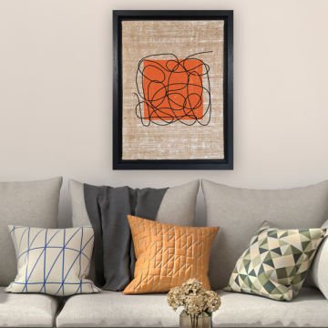 Siyah L Çerçeveli Tablo 36cm x 46cm