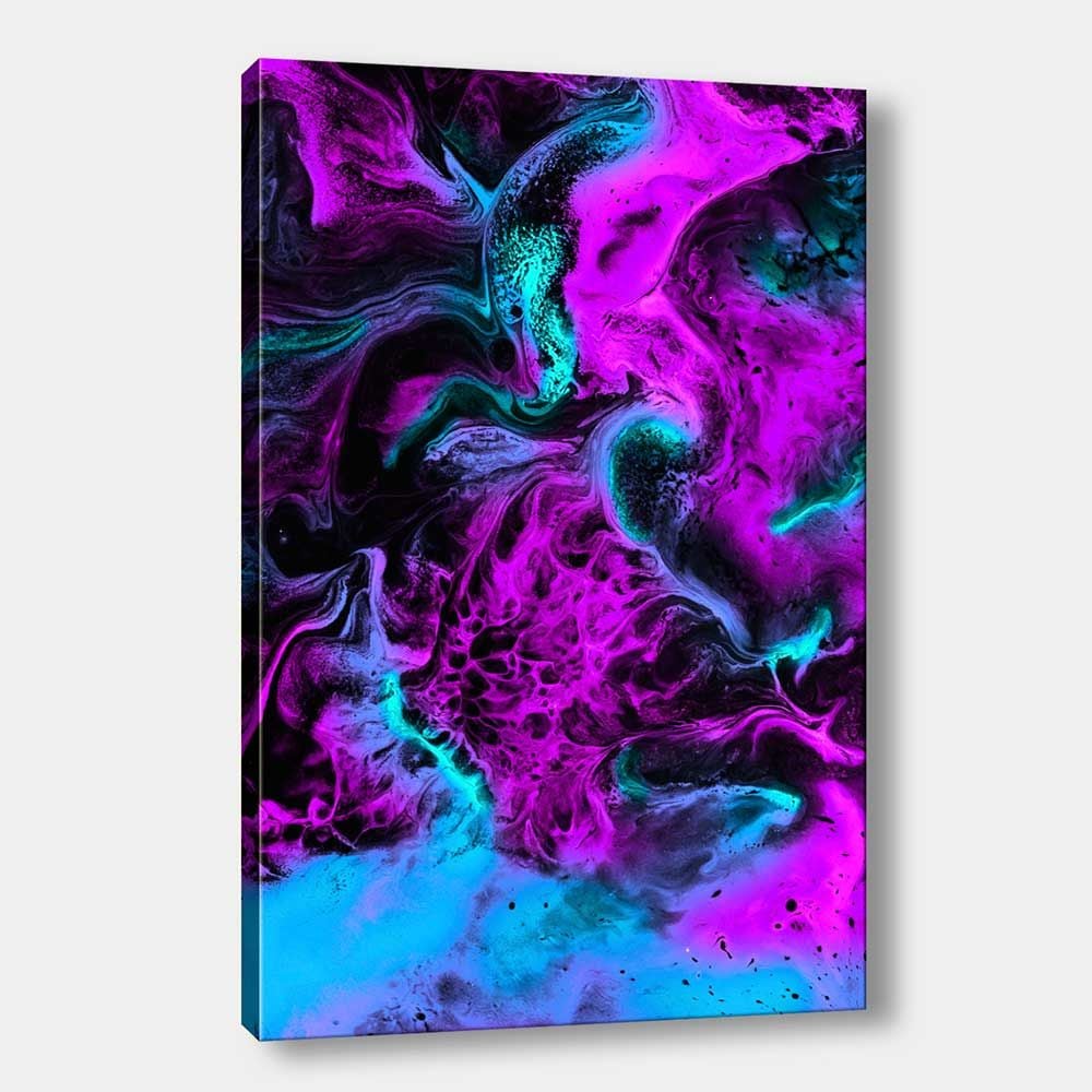 Mor Soyut Kanvas Tablo 140cm x 200cm