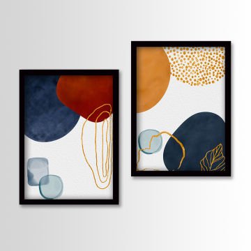 2 Parçalı Siyah Çerçeveli Tablo