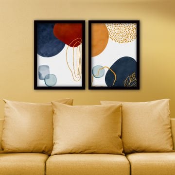 2 Parçalı Siyah Çerçeveli Tablo