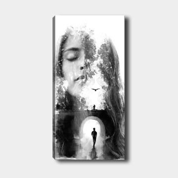 Dikey Kanvas Tablo 40cm x 100cm