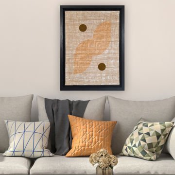 Siyah L Çerçeveli Tablo 96cm x 136cm